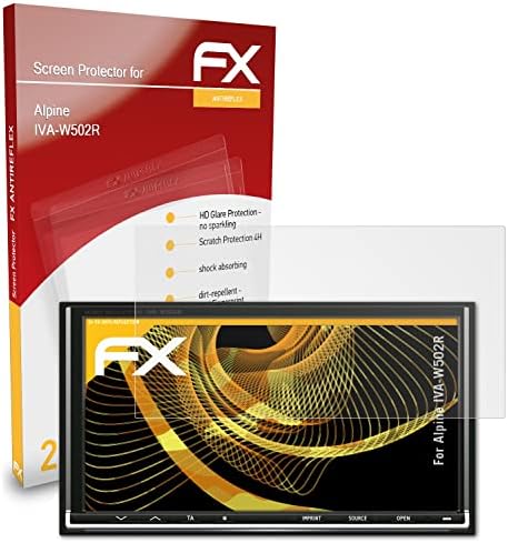 Protetor de tela AtFolix compatível com filme de proteção de tela alpina IVA-W502R, filme de protetor FX anti-reflexivo