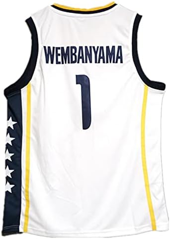 #1 Mets92 Victor Wembanyama Basketball Jersey for Men S-XXL White/Purple
