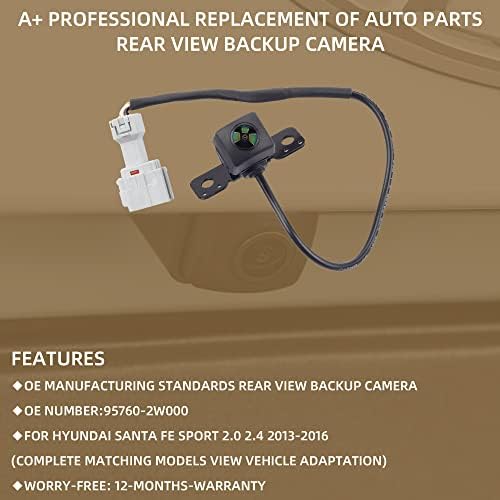 Dasbecan Visualização traseira Backup de estacionamento de câmera Substituição da câmera Compatível com Hyundai Santa