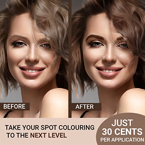 Mina ibrow Henna Hair Color preto | coloração natural de longa duração e pó de enrolamento de cabelos com escova, água