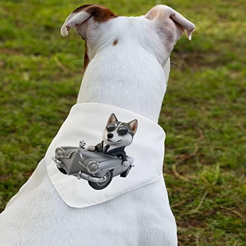 Husky com óculos de sol Pet Bandana Collar - colar de cachorro legal - Creative Dog Bandana - XL