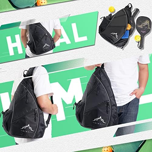 Bolsa de pickleball do Himal - Pickleball ajustável, tênis, bolsa de estilingue de raquete - mochila de pickleball com suporte para