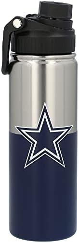 Logobrands Dallas Cowboys 21oz. Garrafa de aço inoxidável Twist