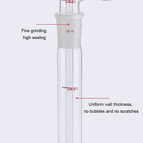 Armadilha a frio de vidro Adamas-beta com 29/42 articulação, corpo de 32 mm OD x 10 mm de tubo interno OD