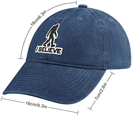 Eu acredito que Bigfoot Unissex Jenim Hat Casual Baseball Cap Hat Hat Trucker Caps com ajuste