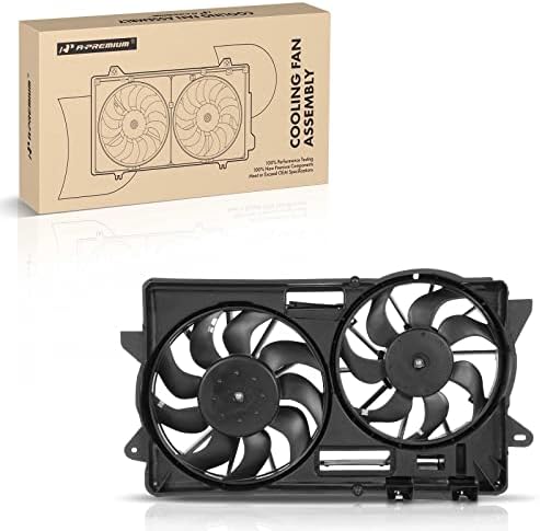 Conjunto do ventilador de resfriamento do radiador do motor A-premium compatível com Ford Mustang 2015-2021, L4 2.3L, substitua