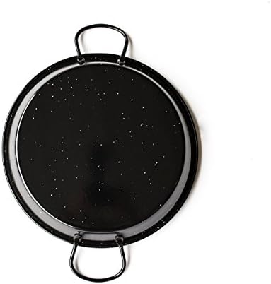 La Valenciana Esmaldada aço Paella Pan, 26 cm, 26 cm, preto