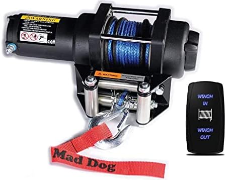 Mad Dog 3500lb Winch Mount Combo com corda sintética para Kawasaki Teryx Krx 1000