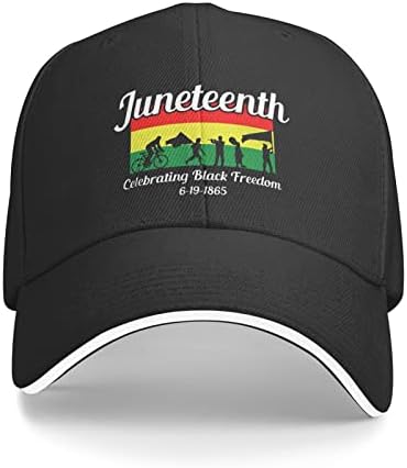 Juneteenth Day Baseball Cap engraçado Caps Sports Fashion Sun Hat retro Ajustável fivela mágica Chapéus de pai para