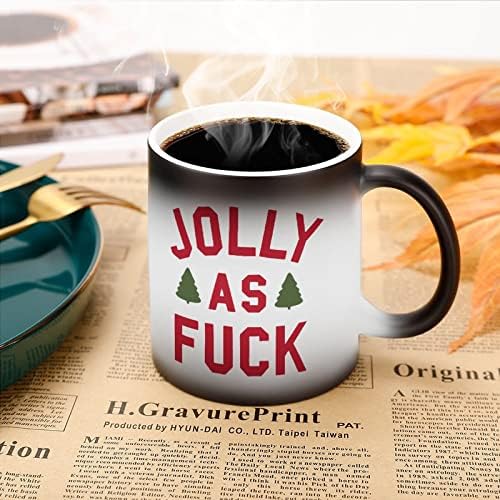 Jolly como FCK Creative Descoloration Creamic Coffee Cuplet Heat Mug Kneg Funny for Home Office