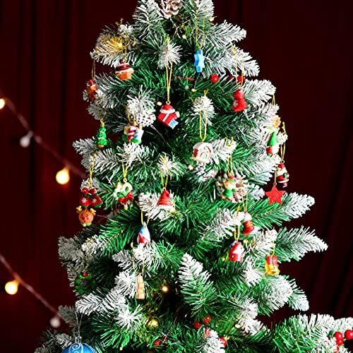 Contagem regressiva de Nuobesty para o calendário do advento de Natal com ornamentos de árvore de natal de resina de 24pcs