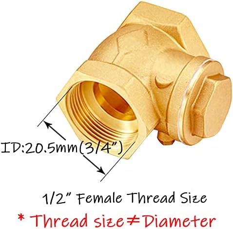 Uenedede sólido bronze horizontal válvula de retenção 1/2 Frea fêmea que não retornou o retorno evita o fluxo traseiro da água