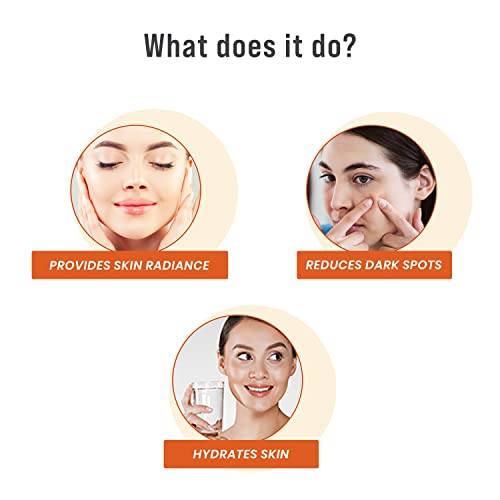 Sirona Vitamina C Creme de rosto para hidratar a pele, fornece brilho na pele e reduz manchas escuras com ácido hialurônico e frutas de pimenta da Tasmânia - 1,76 oz