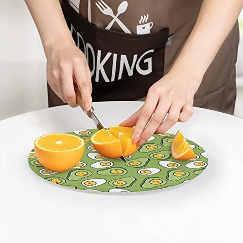 Padrão de abacate de ovo Placa de corte de vidro temperada Durável Placa de corte para hotel de cozinha
