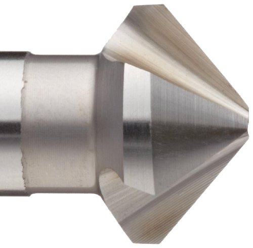 Magafor 435 Série Cobalt Steel Aceling Catrocrete de extremidade única, acabamento não revestido, 3 flautas, 100 graus, haste redonda, 0,394 DIA.