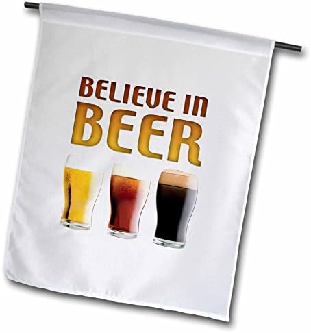 Imagem 3drose de palavras acredita em cerveja com canecas de cerveja - bandeiras