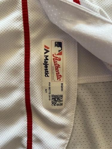 2019 Mookie Betts Red Sox Game usado Jersey de beisebol - MLB Cert - Jerseys MLB usados
