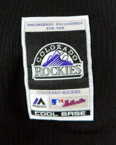2014-15 Colorado Rockies 61 Game usou Black Jersey BP ST DP02051 - Jerseys MLB usada no jogo