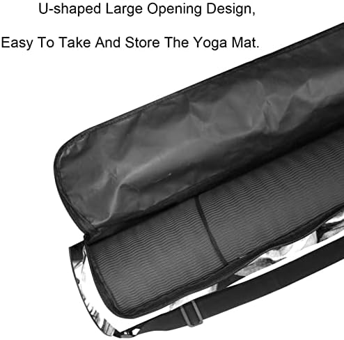 Laiyuhua Yoga Mat Bag, bolsa de ginástica de ioga com zíperas duplas para mulheres e homens - zíperes lisos, abertura grande em forma de U e alça ajustável, se encaixa na maioria