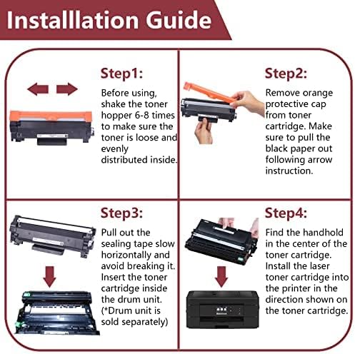 ZRZK TN760 Substituição de cartucho de toner compatível para irmão TN760 TN-760 TN730 Para usar com HL-L2350DW, HL-L2390DW, HL-L2395DW,