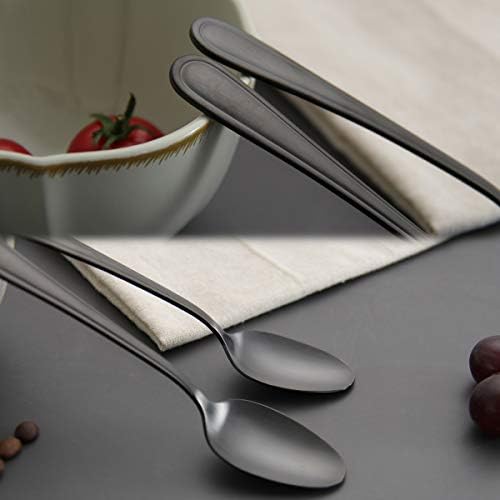 Hissf Soup Spoons Dinner Spoons Aço inoxidável 18/0 de colheres de sobremesa 6 PCs para casa, restaurante de cozinha,