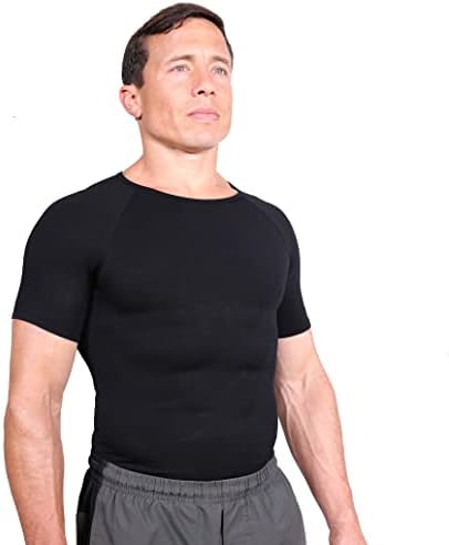 Estima Aparel masculino Slimming Compression Camisa de compressão corporal Absorda Absado de camiseta
