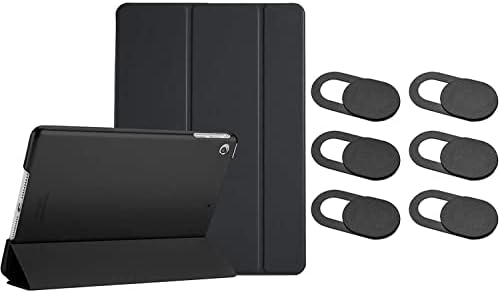 Procase Black iPad Mini 1 2 3 Pacote de caixa leve e leve com [6 pacote] Black Ultra Fin Webcam Slide para telefone