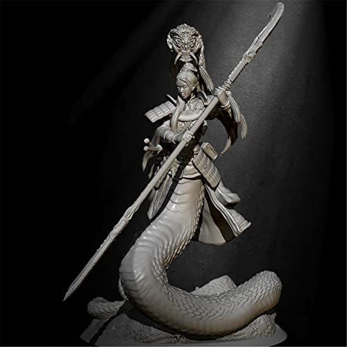 Etriye 75mm 1/24 Modelo de resina Fantasy Snake Demon feminina Samurai Die-Cast Soldier Model Kit /KH357
