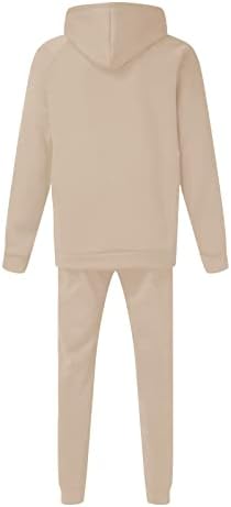 BMISEGM Men's Suit Jackets Moda de moda Casual Casual Color Solid Color Duas peças Camis de bolso com capuz Conjunto de calças