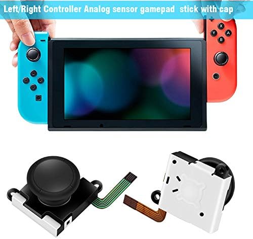 Wattne 1 pacote 3D Substituição Analógico de joyógeno de polegar para Nintendo Switch Joy Controller, pacote de kit de ferramentas