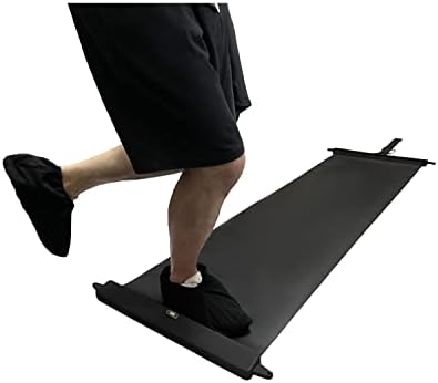 Taktzeit Slide Board para malhar a placa de slide de hóquei 71 x 20 com paradas finais, botas deslizantes, copos de sucção, transporte de bolsa para treinamento de baixo equilíbrio de impacto