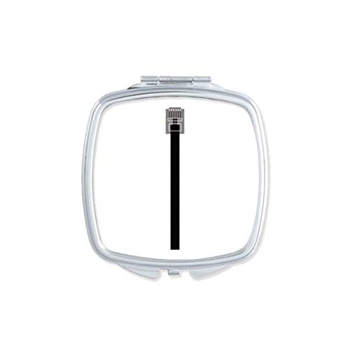 Cabo de internet preto Padrão USB Padrão espelho portátil Compact Pocket Makeup Double lides Glass