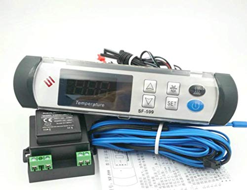 YJINGRUI SF-599 Exibição digital eletrônica Controlador de temperatura Módulo de interruptor do regulador de termostato Regulador