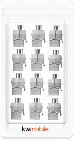 Jacks de módulo Keystone Kwmobile - 12 peças CAT -8 CANTELENTE DE CAIXA RJ45 CAT 8 Módulo Ethernet 40 Gbit com alojamento