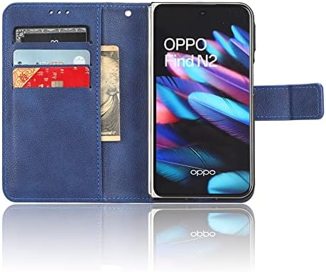Caixa de proteção de proteção telefônica compatível com a oppo Encontre a capa de fólio de couro premium da carteira N2,