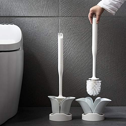 Liruxun banheiro pincel de escova de vaso sanitário conjunto conjunto de alça longa de prateleira nórdica copo de xícara de copo de base do escova de base