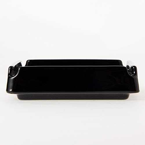 Toyo Sasaki Glass Ashtray 44010bk, preto, aprox. 1,0 x 3,7 x 3,7 polegadas, noir, fabricado no Japão, pacote de 72