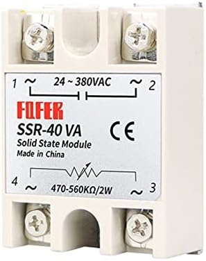 Relé de estado sólido Hifasi 1PCS SSR-10VA SSR-25VA SSR-40VA 10A 25A 40A RELAIS REGULADOR 24-380VAC SSR 10VA 25VA 40VA