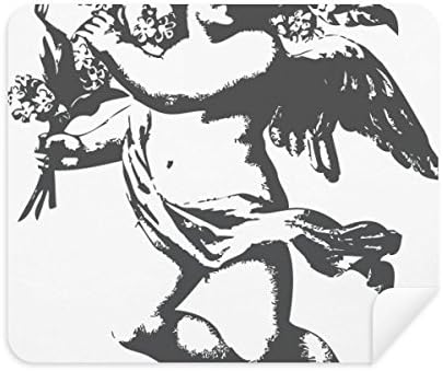 Ângulo barroco de ilustração moderna limpeza de pano de pano limpador 2pcs Camurça tecido