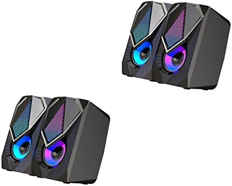 Solustre 4 PCs para RGB externo sem fio Controle LED Iluminação Bass Backlight Gaming Acessório de computadores Multimídia