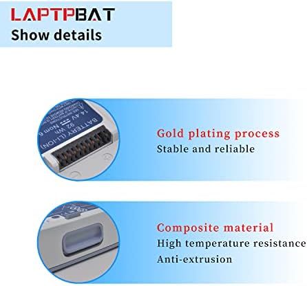 Laptpbat BA-300 para 1400-1030 1400-1020 1400-1000 Bateria 14,4V 92WH 6.4AH Bateria de íons li 1400-1010-8