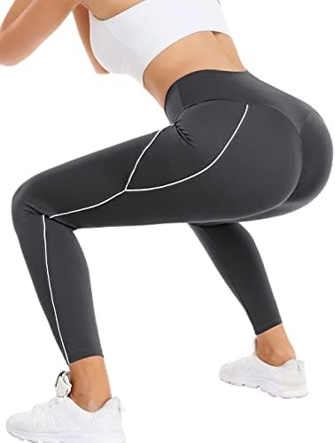Um croste croste scrunch butt levantando leggings sem costura para mulheres saque de cintura alta calças de ioga amplificam