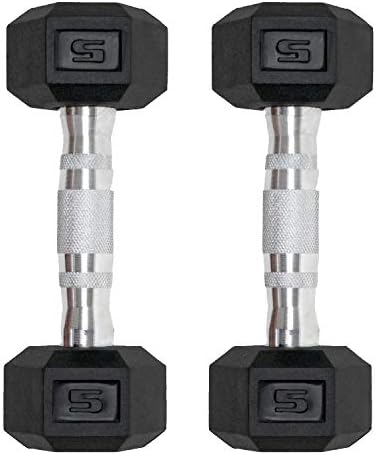 Conjunto de halteres bovvflex de 2 halteres envoltos em borracha hexadecimal, pesos halteres com alça de metal para exercício e fitness