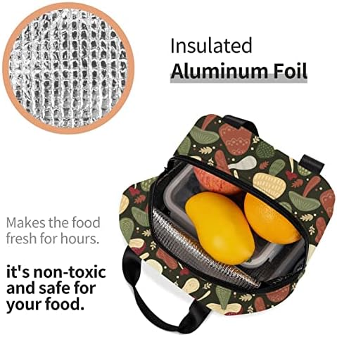 Lancheira cogumelo kawaii padrão preto lancheira isolada boxa adolescente escolar bolsas reutilizáveis ​​refeição