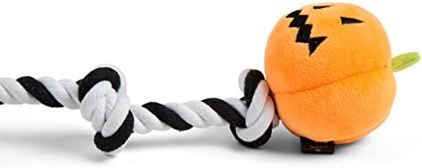 Disney Nightmare Before Christmas Pumpkin King Rode Tug Chew Dog Toy, dois Squeakers embutidos, brinquedo multissensorial