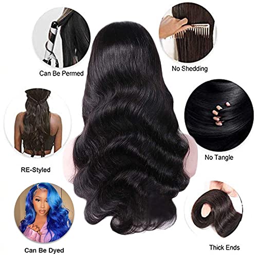 Perucas dianteiras 360 perucas de cabelo humano para mulheres negras ondas corpora