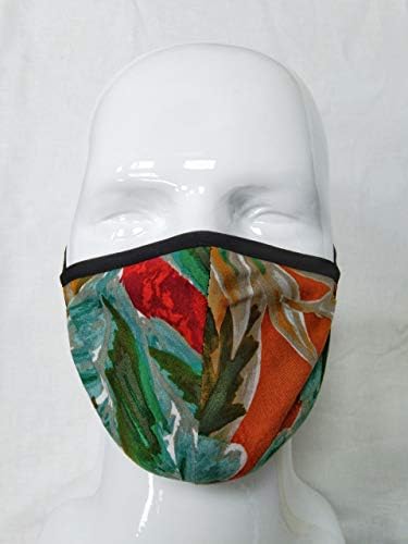 Máscaras de tecido Rayon Challis de duas camadas com ligação suave e sem estresse nas orelhas, máscaras de pano laváveis