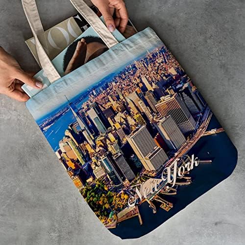 New York reutiliza bolsa de mercearia de mercearia bolsa de viagem para compras para compras laváveis ​​amigáveis ​​para a sacola reutilizável