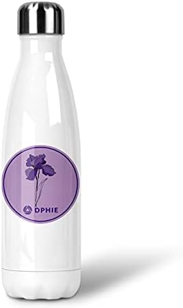 Delta phi epsilon irmandade de aço inoxidável garrafa de água 17 oz