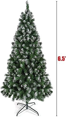 6 'Árvore de Natal artificial. Melhor spruce fosco de neve fosco sem iluminação de Natal falso com suporte. O mais realista